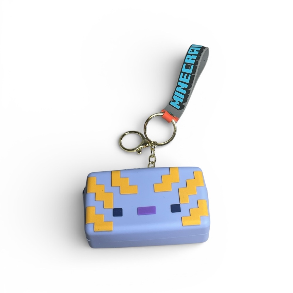 Minecraft Blue Keychain Coinbag